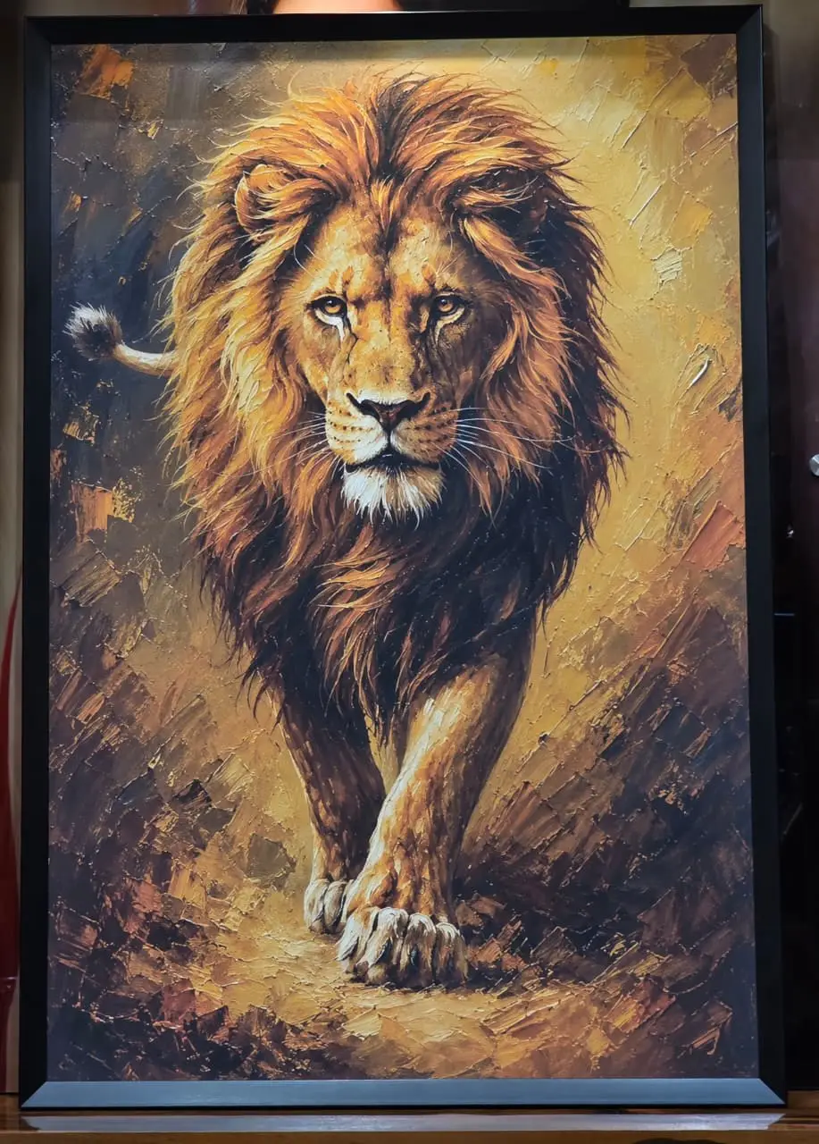 the majestic lion — vintage canvas wall art the majestic lion — vintage canvas wall art