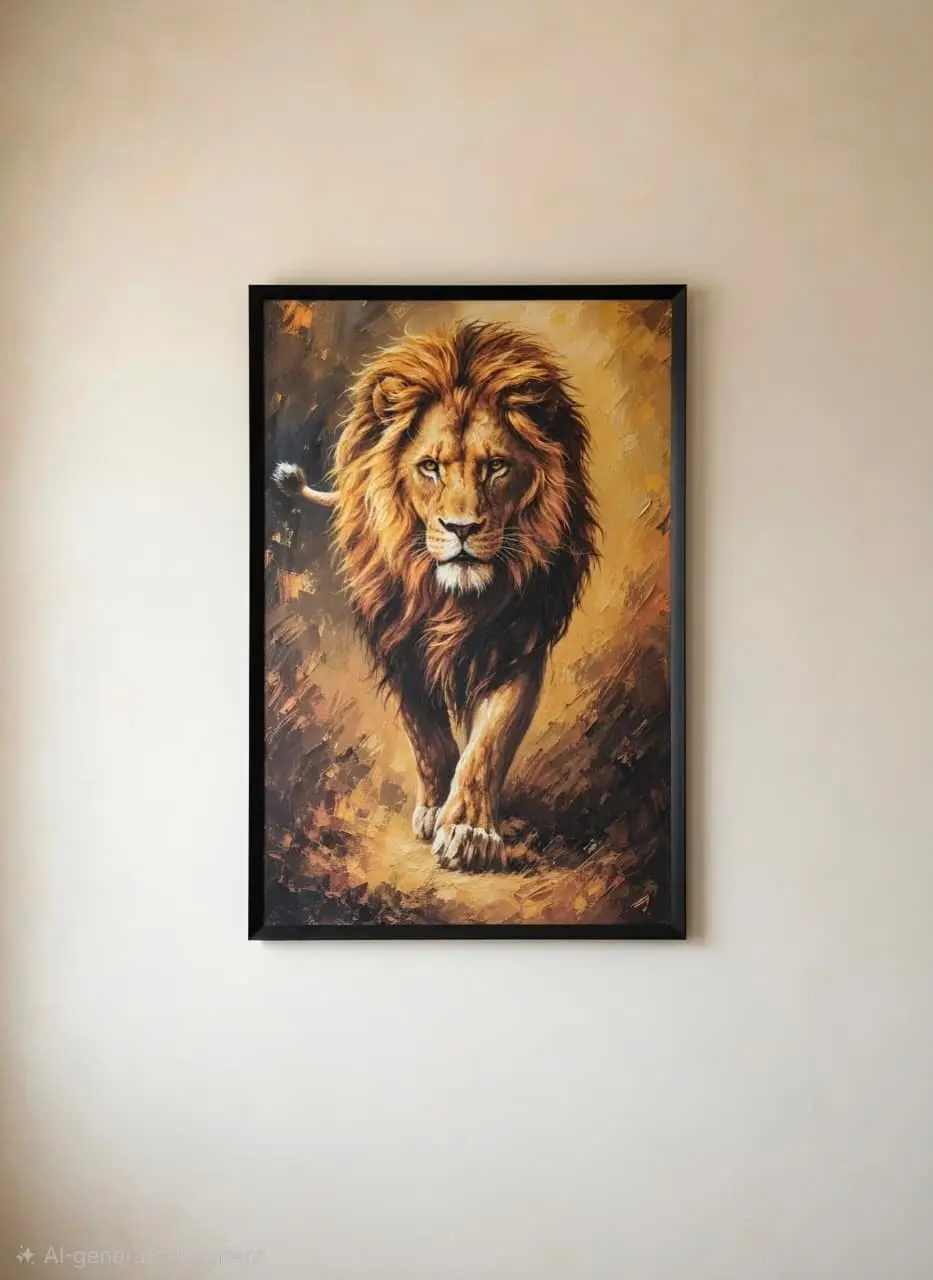 the majestic lion — vintage canvas wall art the majestic lion — vintage canvas wall art